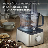 Multifunctional compact food processor, with built-in scale, equipped with 11 accessories, designed small yet powerful. image 3