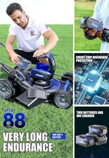 Lawn Mower 40V Brushless 18" Cordless, 5 Cutting Height Adjustments Electric Lawn Mower, Quickly Folding Within 5’s, 4.0AH Battery and Super Charger Included. image 4