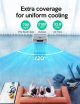 Evaporative Cooler, Air Cooler, 120°Oscillation Swamp Cooler with Remote Control, 24H Timer, 3 Wind Speeds for Outdoor Indoor Use,8 Gallon image 4