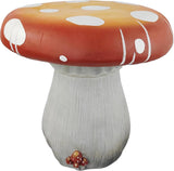 Resin statue 20.8 feet tall, indoor and outdoor dining table, large-sized sculpture, garden lawn, pool decoration, exterior courtyard of buildings, round dining table, chair decoration, red mushrooms