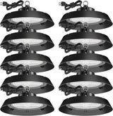 200-watt, 10 sets of UFO lamps, LED ceiling lights, 28,000 lumens, 5000K LED ceiling lights, 5-foot cable, can replace 650-watt metal halide/hot mercury lamps, suitable for gyms, factories, barns and warehouses. image 2