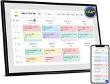 21.5 Inch Digital Calendar, Electronic Chore Chart, Smart Weekly and Monthly Planner 1920 * 1080P IPS Touchscreen Wall and Desk Calendar for Family Schedules, White image 2