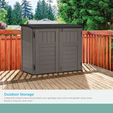34 Cu. Ft. Horizontal Shed for Outdoor Storage w/Locking System, Stoney/Black image 4