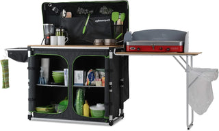 Outdoor camping kitchen system, convenient for cooking, cleaning, preparing camping meals, luxurious camping and essential camping items, large-sized "table magic" series