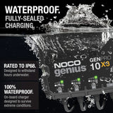 Three sets of batteries, 30-ampere built-in battery charger - Each set consists of 10-ampere, 12-volt waterproof marine charger, featuring overcharge protection and temperature compensation functions - Suitable for lead-acid batteries and lithium bat image 3