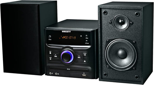 Bluetooth Stereo System, CD Player, Wireless Streaming, MP3, USB, Audio in, FM Radio, 30W, Micro Sound System