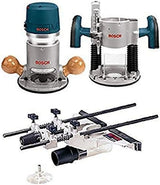 BOSCH 1617EVSPK Wood 12 Amp Router Tool Combo Kit - 2.25 Horsepower Plunge Router & Fixed Base with a Variable Speed image 2