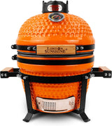 13-inch ceramic Kamodo charcoal barbecue grill - red image 4