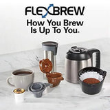 Hamilton Beach FlexBrew Thermal Coffee Maker, Single Serve & Full Pot, Compatible with K-Cup Pods or Grounds, Programmable, Black and Stainless (49966) image 4