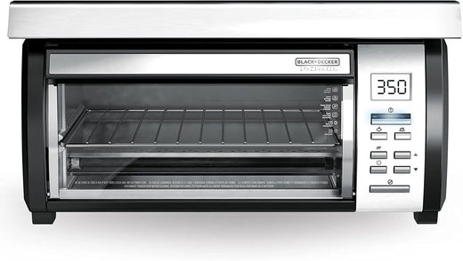 BLACK DECKER SpaceMaker Under-Counter Toaster Oven, Digital Controls, Black/Stainless Steel, Fits 9-测-- Pizza, TROS1000D