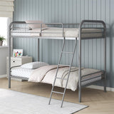 DHP Dusty Twin Over Full Metal Bunk Bed, Off White image 2