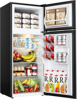 EUHOMY 3.2 Cu.Ft Mini Fridge with Freezer -- 2-Door Compact Refrigerator for Bedroom, Dorm, Office or Apartment, Silver image 4