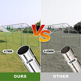 Chicken Coop Large Metal Chicken House/Pen for 6/10 Chickens Poultry Cage image 3