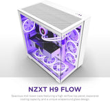 H9 Flow Dual-Chamber ATX Mid-Tower PC Gaming Case – High-Airflow Perforated Top Panel – Tempered Glass Front & Side Panels – 360mm Radiator Support – Cable Management – White image 2