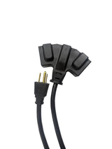 20' 16 Gauge 3-Tap Outdoor Extension Cord, Black