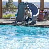Cyclone Right Curve Swimming Pool Slide, Gray Granite image 3