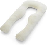 Body Pillow | Elegant U-shaped Pregnancy Pillow - Organic Bamboo Fiber Cotton - Crushed Cooling Gel Filling - Ergonomic Design - Dual-Sided Use - Washable image 3