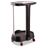 Administrative series floor-standing clothing storage basket / laundry basket, with front locking casters, capacity 30 gallons, black, without handle cover, suitable for hospitals / medical laboratories / commercial premises image 4