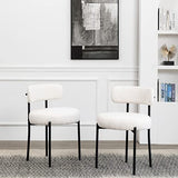 DYHOME White Dining Chairs Set of 4, Mid-Century Modern Dining Chairs, Kitchen Dining Room Chairs image 2