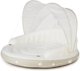 Canopy Island Inflatable Pool Float: Comfortable Lounge Surface – Built-in Cup Holders – Detachable Sunshade – 440lb Max Weight Capacity – 78.5" x 59" image 2