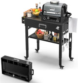 Outdoor Grill Table Cart 57"x24"x35", Outdoor Kitchen Island with Storage & Large Tabletop for Blackstone Griddle, Ooni Pizza Oven, Ninja Woodfire Grill, BBQ Station, Dining Cart, Rolling BBQ Table image 4