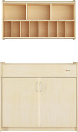 Foundations Wall- Mounted Diaper Organizer for Daycares, 3 Large & 8 Small Storage Compartments, Wood Construction, Maximum Durability image 3
