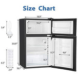 Euhomy Mini Fridge with Freezer, 3.2 Cu.Ft Mini Refrigerator with Freezer image 3