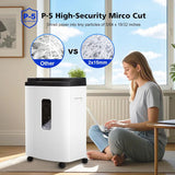 150 Sheet Auto-Feed Micro Cut Paper Shredder for Home Office Use, P-5 Super High Security (5/64 x 19/32 inches), Large 6-Gallon Bin, 20-Min Continuous Run, 55dB Ultra-Quiet, White image 3