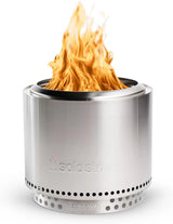 The "Stove Fire Pit" 2.0 with a bracket, 19.5-inch non-flaming pit, detachable ash tray - Portable outdoor fire pit - Stainless steel wood-burning fireplace, suitable for 4 - 6 people, weighs 21.75 pounds, ashes