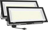 500W LED Flood Light Outdoor 2 Pack, 2000W Equivalent FloodLight with Plug, Super Bright 55000LM 5000K Daylight White IP66 Waterproof Commercial Lighting for Sports Fields,Courts,Arena,Stadium image 4