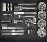 Outdoor Grill Accessories for Barbeque - Outdoor Grill Accessories for Barbeque - Premium Grill Tool Sets - Dark Wood Case Grilling Set - Griddle Accessories Kit - BBQ Gear image 3