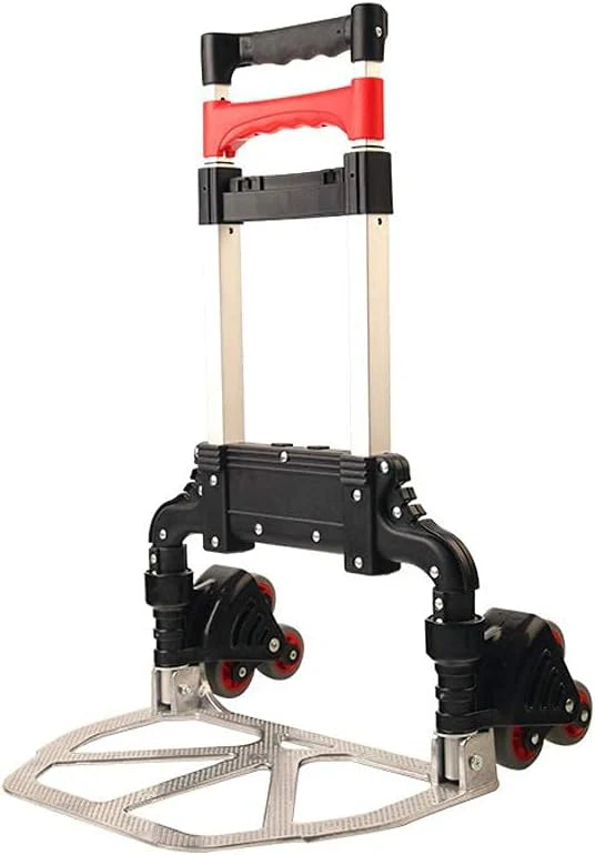 Hand Cart-Home Small Trailer Luggage Cart Folding Trolley Car Outdoor Goods Shopping Trolley Cart Truck