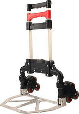 Hand Cart-Home Small Trailer Luggage Cart Folding Trolley Car Outdoor Goods Shopping Trolley Cart Truck