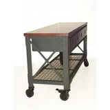 Building Products 72 in. 3-Drawers Rolling Industrial Workbench and Wood Top image 3
