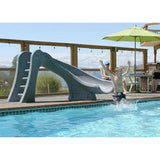 Cyclone Right Curve Swimming Pool Slide, Gray Granite image 2