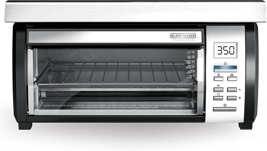 BLACK DECKER SpaceMaker Under Counter Toaster Oven, Digital Controls, Black/Stainless Steel, Fits 9-测-- Pizza or 4 Slices