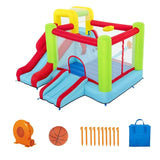 10' Inflatable Bounce House Park with Basketball and Slide. 126 image 3