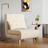 A three-in-one sleeping chair-bed, convertible chair-bed sofa, a lounge chair with adjustable backrest, suitable for apartments/bedrooms/offices, dark gray. image 4