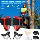 Tree Climbing Spikes Set for Tree Work, Adjustable Tree Climbing Gear with Safety Seat for Tree Climbing and 10FT Steel Wire Core Flip Line Kit for Outdoor Jungle Survival Fruit Picking image 3