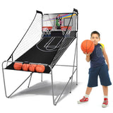 Foldable Indoor Basketball Arcade Game with 4 Balls Electronic Double Shot LED Scoring System for Kids Adults image 4