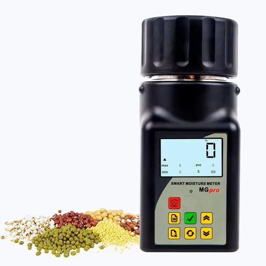 Portable mini grain moisture measuring instrument, suitable for 25 types of grains such as coffee, cocoa, rice, wheat, etc., with 99 sets of data storage function
