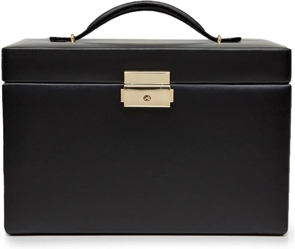 Medium-sized jewelry box, made of tin - 28 compartments, 10 spaces for storing rings, 20 slots for ear piercings 10 compartments for storing necklaces - Includes a handbag