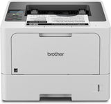 Business single-color laser printer, equipped with dual paper trays, wireless network and gigabit Ethernet connection, double-sided printing, large-capacity paper storage and mobile printing function, white model