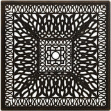 Bronze terrace table, made of cast aluminum, suitable for outdoor use, square design, stable and durable, with dimensions of 35.4 inches × 35.4 inches × 28.7 inches, equipped with umbrella holes, requires assembly. image 3