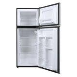 4.6. Cu ft Two Door Mini Refrigerator with Freezer, Stainless Steel image 3
