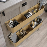Craft Cart Storage Cabinet, Rolling Sewing Table with Expandable Top, Mystic Oak image 4