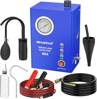 Smoke machine leakage tester, 12-volt DC car smoke machine leakage detector, equipped with an air flow meter and an oil level gauge, suitable for all vehicles.
