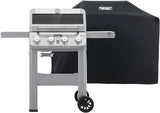 Grills 4-Burner Liquid Propane Gas Grill, Silver Stainless Steel Grill Outdoor Patio Garden Barbecue Grill with Clearview® Lid and One Foldable Shelf, Mesa400MF image 3