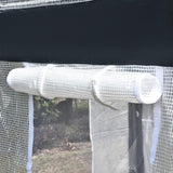 A 20-foot x 10-foot x 9-foot walk-in green house with an outdoor garden greenhouse, equipped with 6 roll-up windows, 2 zipper doors and a rain cover, in white color. image 3