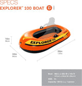 Explorer Inflatable Boat Series: Dual Air Chambers – Welded Oar Locks – Grab Handles – Bow Rope – Sporty Design image 4